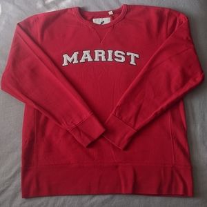 Red Marist College Crew Neck Sweatshirt League Outfitters Original